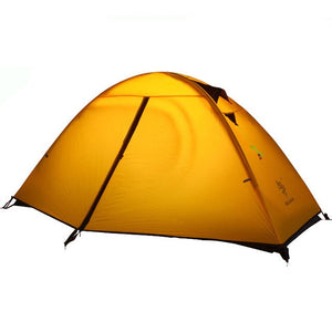 Silicone Fabric 1 Person Double Layers Aluminum Rod Tent