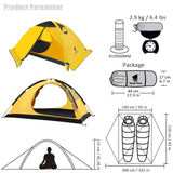 Two Person 4 Season Outdoor Tent with Mosquito Net Outdoor Camping Folding Featured Quality Tent