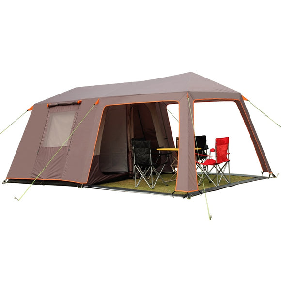 Large Area One Lounge Two Bedroom Waterproof Windproof Family Party Camping Tent